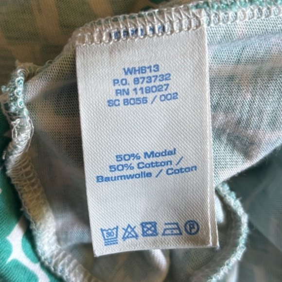 Boden Green & White Sleeveless Dress Size 10 Round Neck Knee Length w/ Pockets - Picture 6 of 10